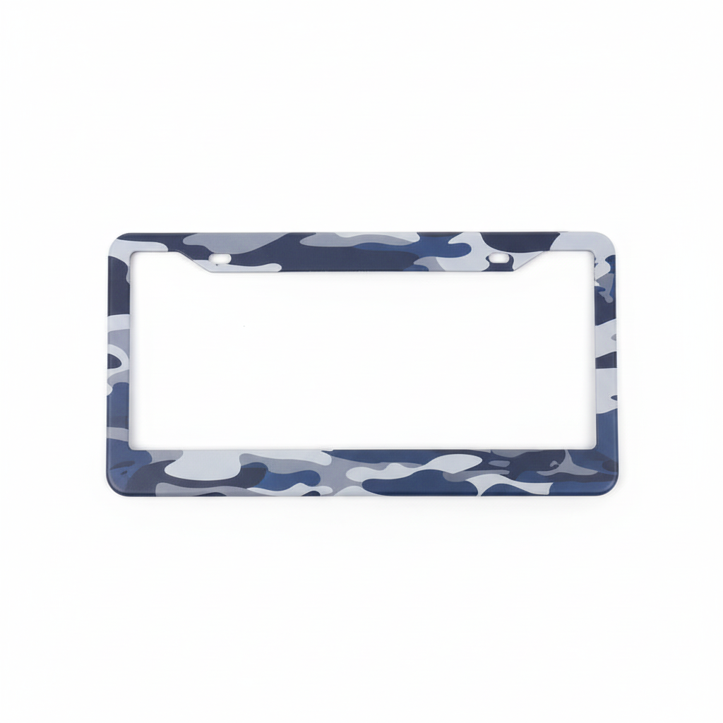 Marco de matrícula con estampado de camuflaje