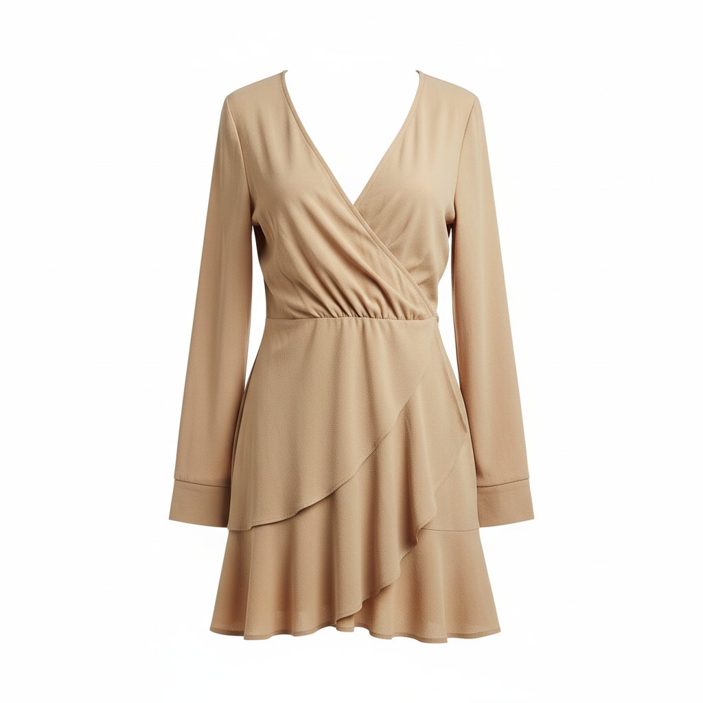 Amazon Essentials Women's Long-Sleeve Wrap Dress