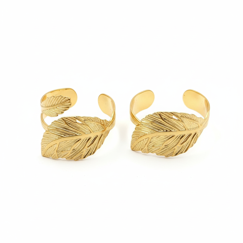Brazaletes de Hoja Dorada