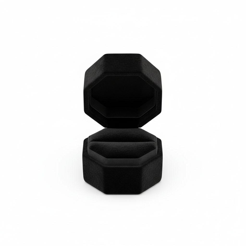 Elegante Caja de Terciopelo para Anillos