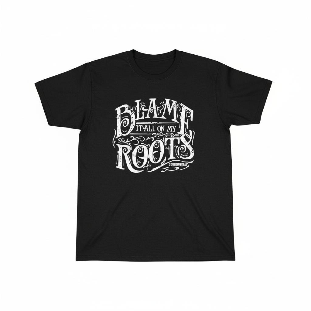 Country Deep Blame It All On My Roots T-Shirt