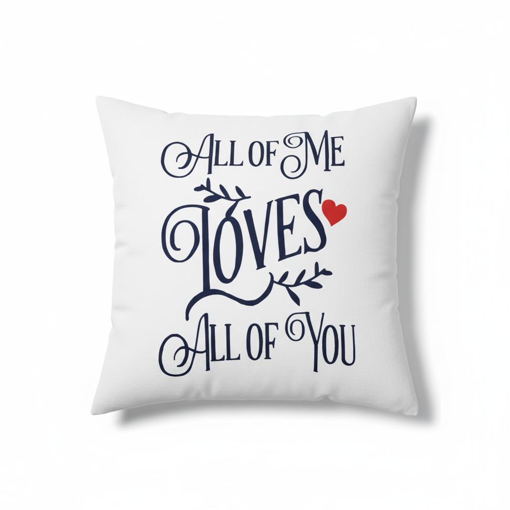 All of Me Loves All of You Pillow Cover