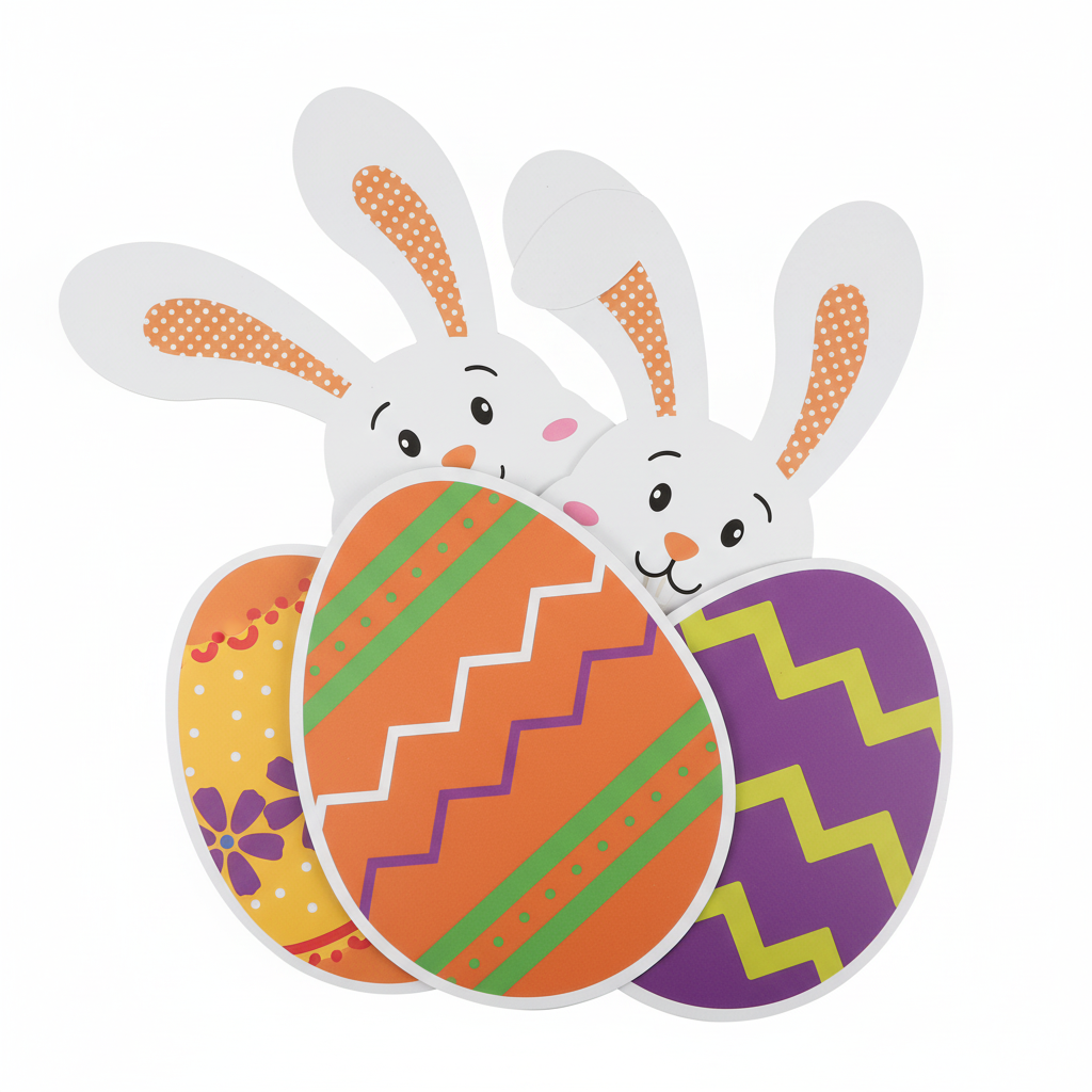 Easter Party Supplies - Bunny & Egg Cutouts