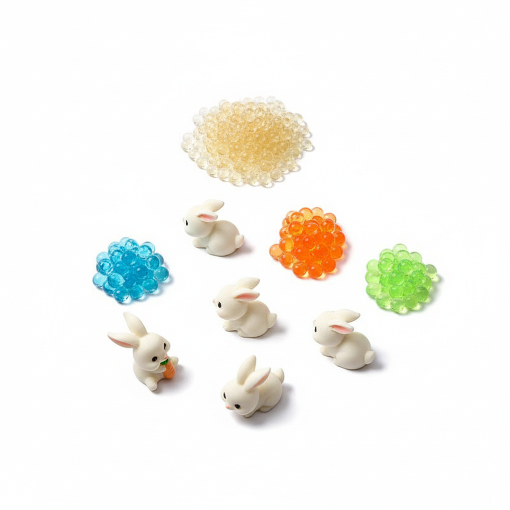 Water Beads for Crafts with Bunny Charms