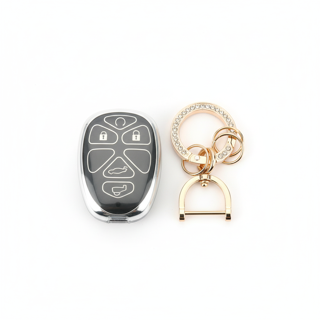Funda Protectora para Llave de Coche con Llavero de Diamantes de Imitación