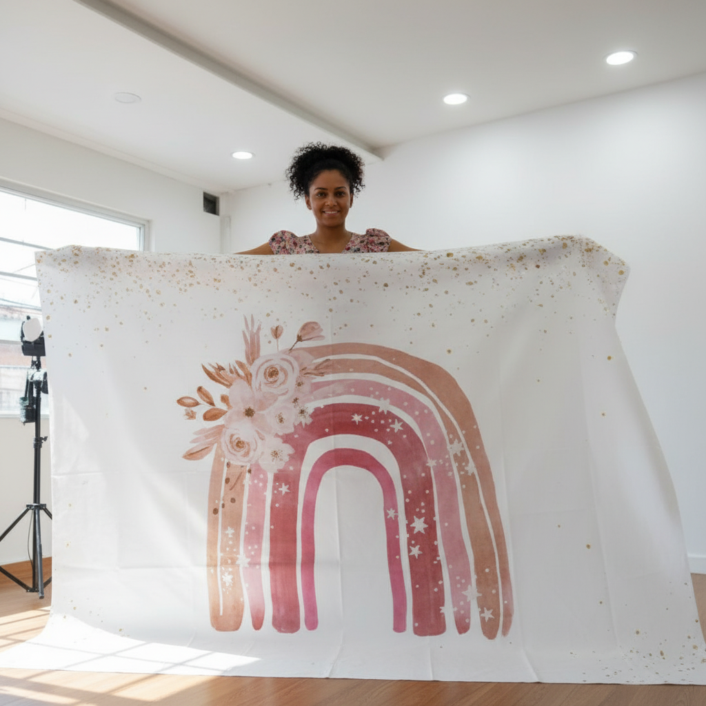 Fondo Arcoíris Acuarela para Niña - ¡Dale Magia a tus Fotos!