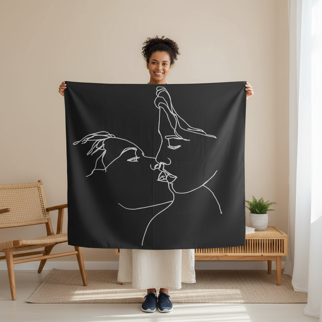 Tapiz Arte Abstracto "El Beso" - Diseño Moderno