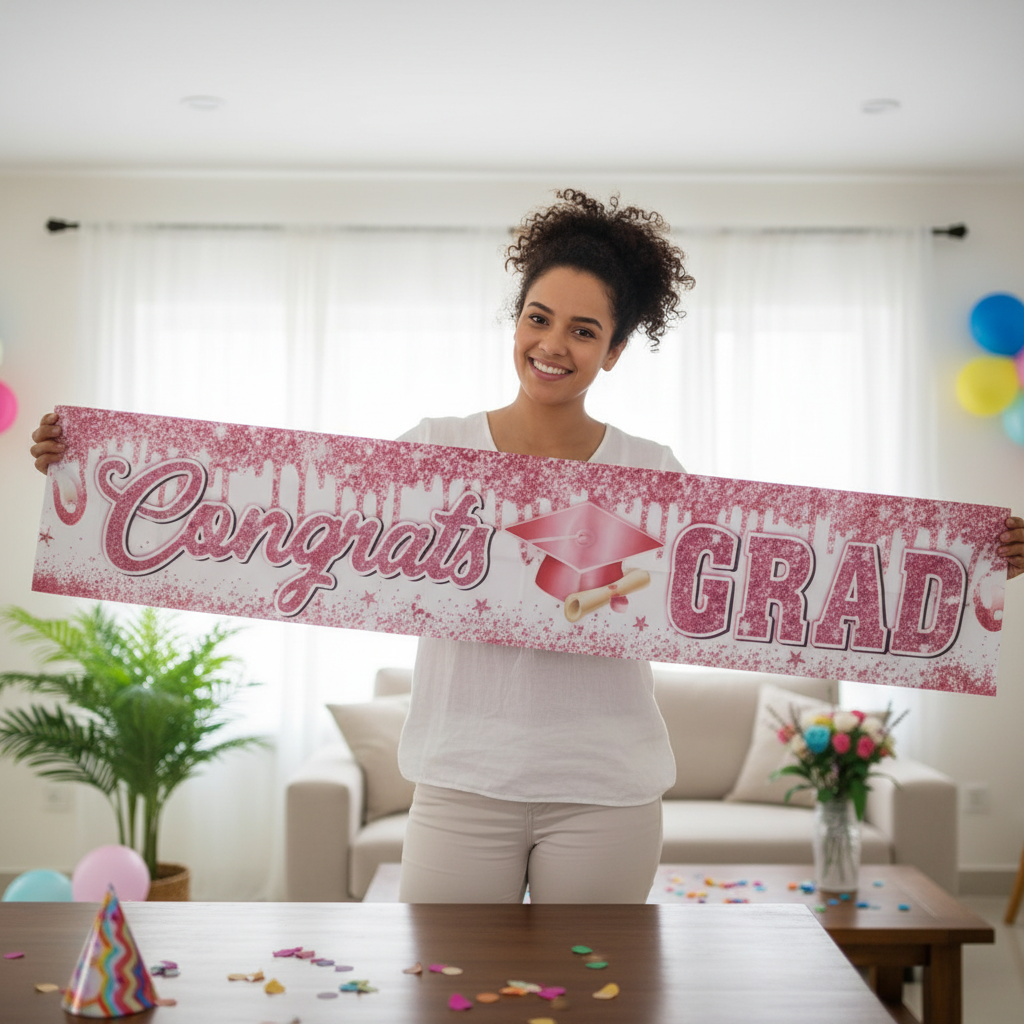 Celebra a lo grande: Banner "Congrats Grad"