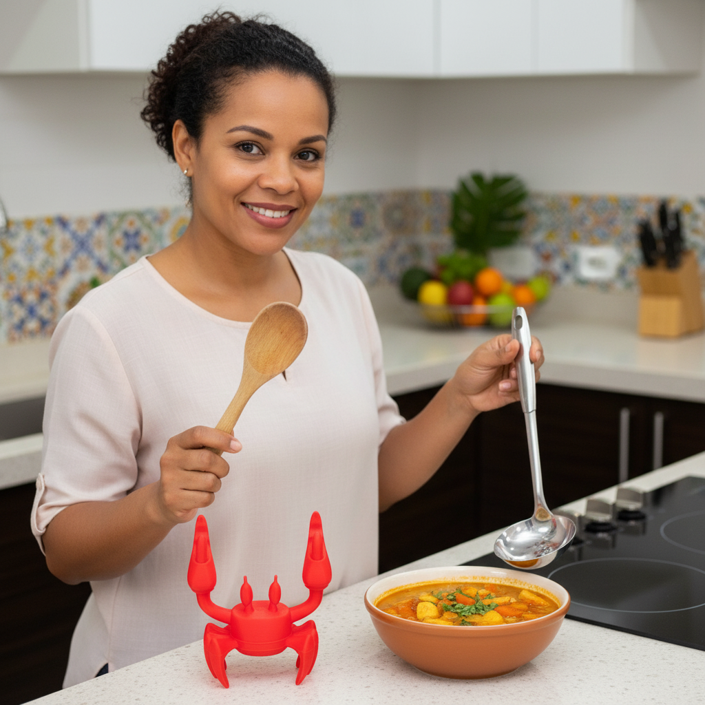 Soporte para Cuchara Cangrejo Rojo