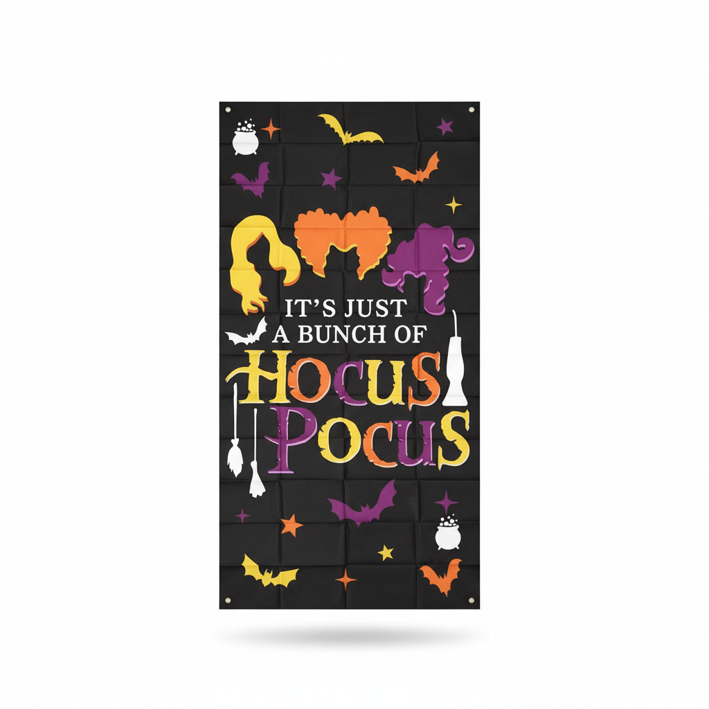 Telón de Fondo "Hocus Pocus" para Fiesta de Halloween