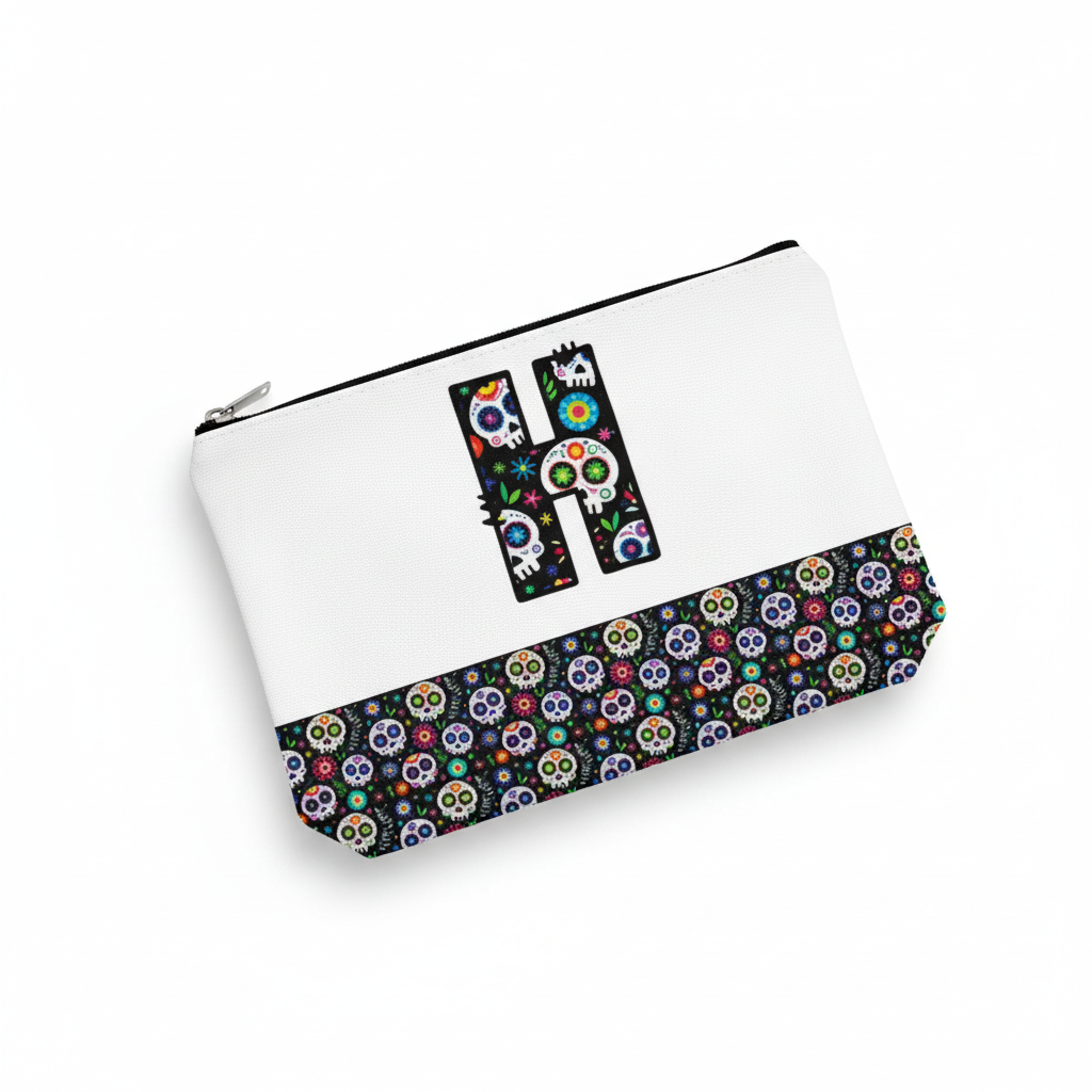 Bolso de Maquillaje "H" Calaveras de Azúcar