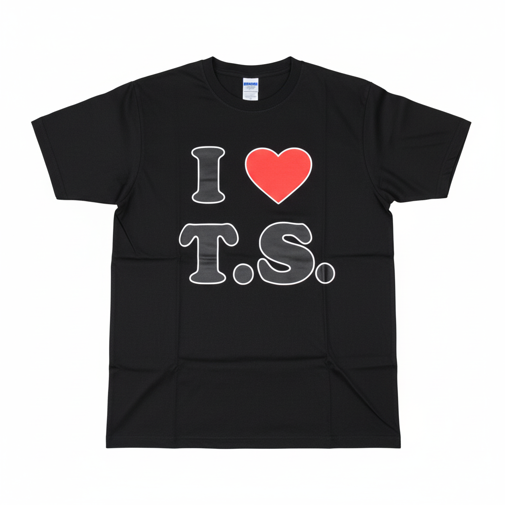 Camiseta Negra 'I Love TS'