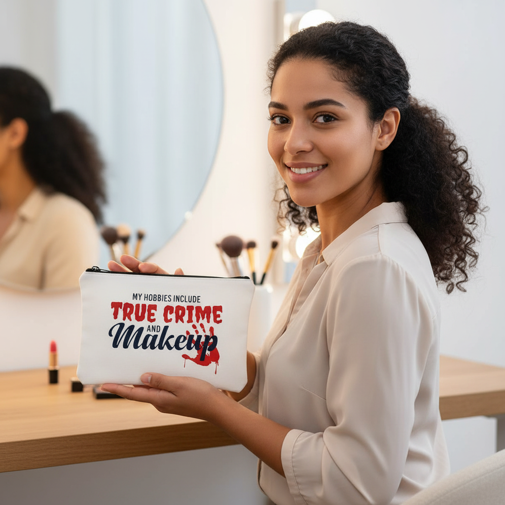 Cartera "True Crime y Maquillaje"