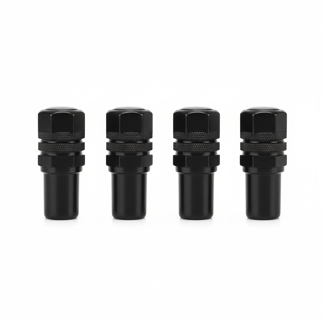 Tapas de Válvula Negras para Moto y Vehículo X 6