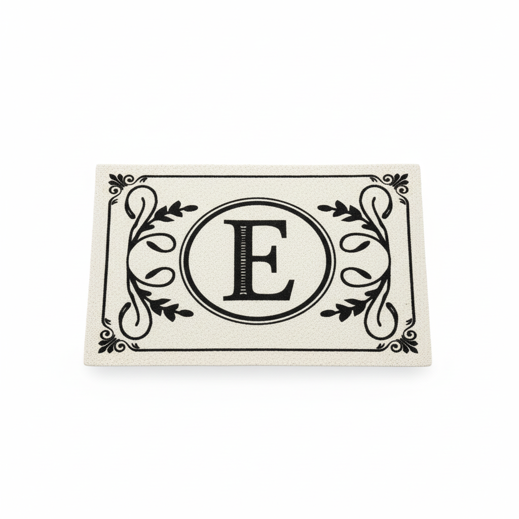 Felpudo Elegante con Inicial "E"